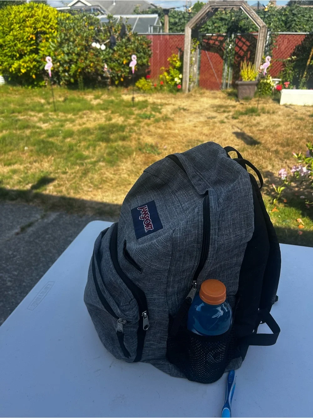 Jansport Digital Carry Digibreak men’s Gray Textured Backpack